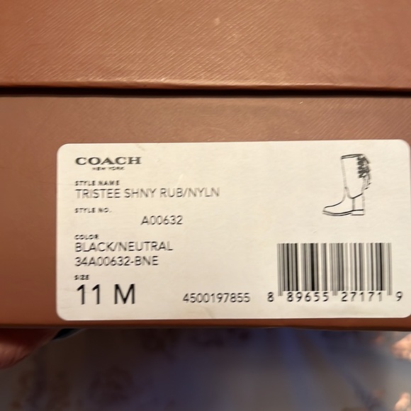 Like new Coach cheetah rain boots - Picture 4 of 6